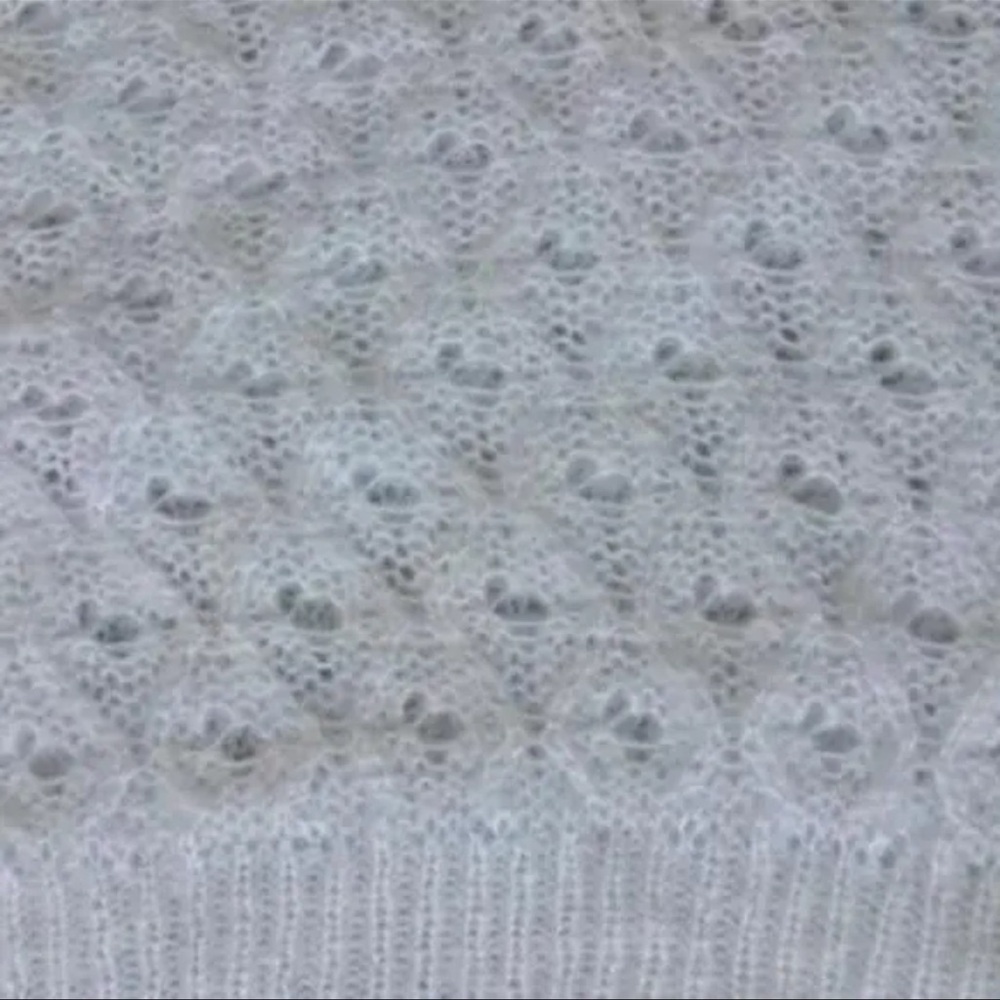 H&M Divided Soft Pointelle Knit White Cream Buttery Soft Infinity Scarf - Picture 7 of 11